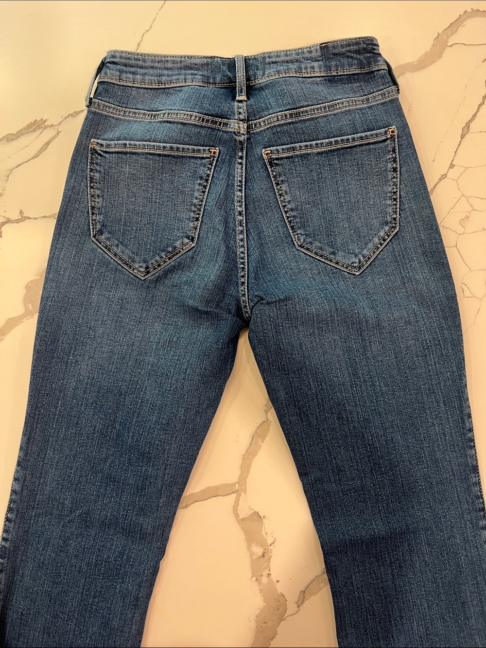 Abercrombie & Fitch Flare Jeans in Medium Blue Denim - Picture 3 of 5